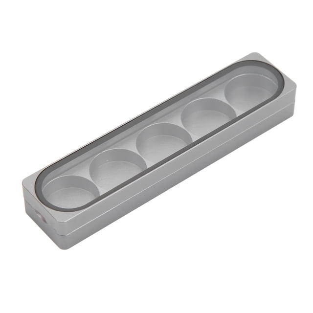 Cue Tip Container, Magnetic Suction Aluminium Alloy Cue Tip Storage Box Lightweight For Billiard 2 Holes,3 Holes,5 Holes