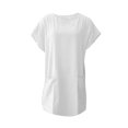 thumbnail image 3 of Hiiko Women's Solid Loose Fit Casual Dress Short Sleeve Drop Shoulder A Line Midi Dress, 3 of 3