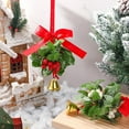 thumbnail image 4 of Hanging Mistletoe Ball Christmas Tree Ornament Mistletoe Decoration for Doorway Mistletoe Kissing Ball Artificial Mistletoe Decor with Bows Berries & Bells, 4 of 7
