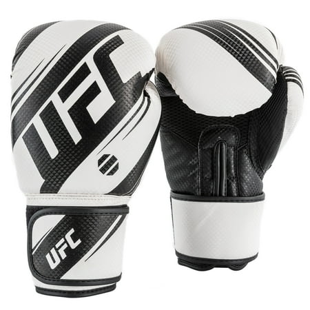 UFC Performance Rush Training Gloves - 14oz, White - Enhanced Performance, Protection and Durability in Boxing, MMA, Muay Thai, Kickboxing, & Heavy Bag Training - Intermediate Level