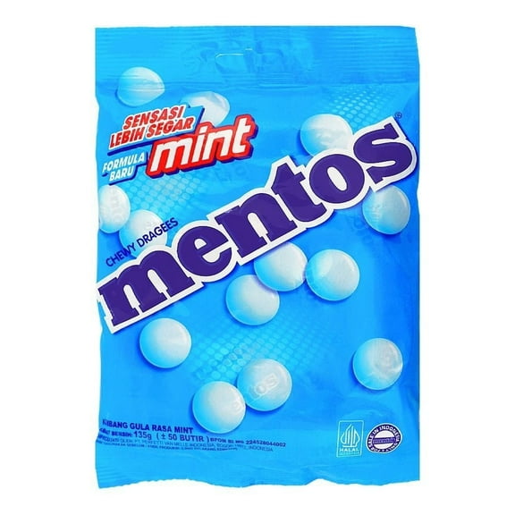 Mentos Mint 4.76oz (135g) - Made in Indonesia | Fresh & Cool Mentos - (1 Pack)