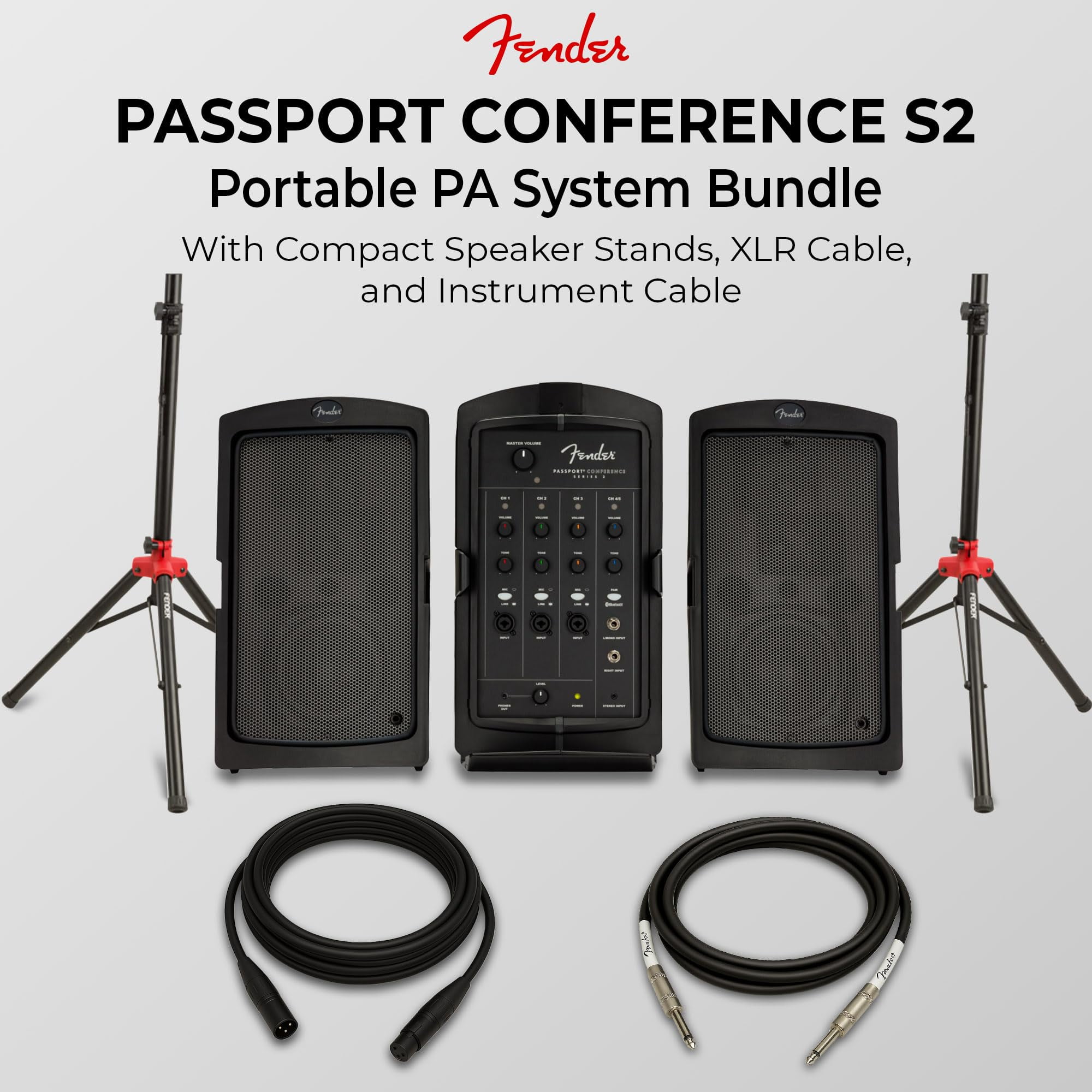 Fender Passport Conference S2 Portable PA System Bundle with