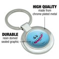 thumbnail image 5 of Rick and Morty Mr. Meeseeks Face Keychain Classy Round Chrome Plated Metal, 5 of 5