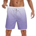 thumbnail image 6 of Hurxie Men's 4-Way Stretch Swim Trunks Quick Dry Board Shorts Beach Swimwear Bathing Suit Purple,M, 6 of 7