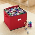 thumbnail image 3 of Tiny Tim Totes 83-DT5535 Grand Coffre de Rangement avec Dessus Zippé et 75 Compartiments - Cube Empilable Rouge, 3 of 8