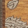 thumbnail image 6 of HAND KNOTTED WOOL FLORAL MODERN AREA RUGS - 2'6''x10', Runner Shape, Gold Brown Color, Classic Traditional Design, Low Pile Handmade Area Rugs for Living Room, Bed Room (N00922), 6 of 7