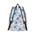thumbnail image 3 of Daiia Cute Chameleons On Blue Vintage Canvas Backpack for Men and Women ,Hiking Backpack,Travel Laptop Bag for School,Large Capacity Backpack, 3 of 7