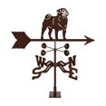 thumbnail image 4 of EZ Vane Pug Dog Weathervane — Post Mount, Wind Cups, Antique Copper Finish, Steel with Durable Triple Powder Coating, Handcrafted in USA, 4 of 7