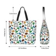thumbnail image 4 of Wukai Art Of Livings Print Reusable Grocery Bag Shopping Bags Shopping Handle Bag Suitable for Outdoor Convenient Daily Bag, 4 of 7