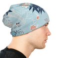 thumbnail image 6 of Beanie Hats for Men and Women, Kimono Crane Flowers Patterns Adult Unisex Knit Hat Winter Warm Skull Cap, 6 of 7
