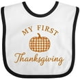 thumbnail image 3 of Inktastic My First Thanksgiving Plaid Pumpkin Boys or Girls Baby Bib, 3 of 4