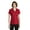 Apple Red, variant on Adult Female Women Plain Short Sleeves Polo Majestic Purp X-Large
