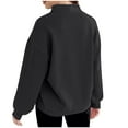 thumbnail image 6 of WREESH Womens Fashion Sweatshirt Casual Turtleneck Solid Color Pullover Loose Fit Long Sleeve Tops Turtleneck Comfortable Breathable Shirt Tops Black, 6 of 8