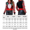 thumbnail image 2 of Suéter Suéter de punto de dibujos animados para mujer, suéter de Navidad con estampado de Papá Noel feo divertido de Navidad Ygjytge Negro L para Mujer, 2 of 6