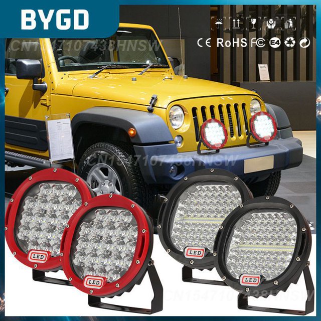 7 Inch Round Work Offroad Lamp Waterproof Anti-corrosion Car Off-road Vehicle Spotlight Universal Spot Spotlights Aluminum Alloy105WChina He Qiyong unisex