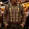 thumbnail image 2 of Man Happy Gift Oktoberfest Button Tshirts Long Sleeve Tops for Mens Collared High Neck Graphic Fall Summer Shirts 2026 Fashion, 2 of 5