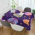 thumbnail image 2 of Yayeee Tablecloths 54" x 54" Rectangle Wrinkle Resistant Party Table Cover, Candy Cosmic Swirls, 2 of 8