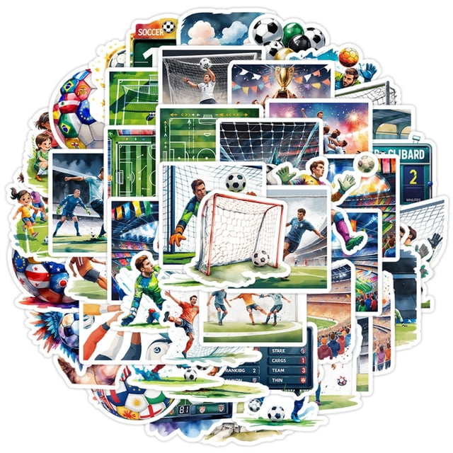 Stickers YWDXX Mundial de Fútbol 2026 50 piezas impermeables