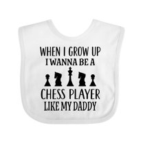 Inktastic Future Chess Player Like Daddy Boys or Girls Baby Bib