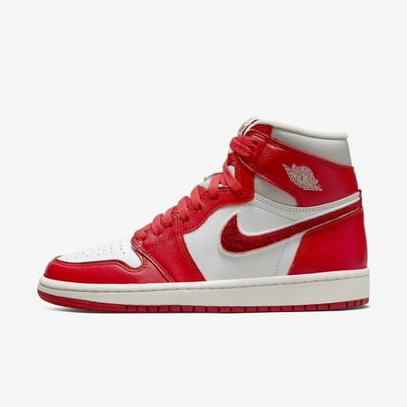 Women's Jordan 1 Retro Hi OG Lt Iron Ore/Varsity Red-Sail (DJ4891 061) - 5