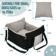 thumbnail image 2 of Dog Car Seat for Small Dogs, Portable Dog Booster Seat for Car with Clip-On Safety Leash, Puppy Car Seat with Adjustable Straps, Soft Dog Seat for Car, Pet Car Seat for Small Pets Up to 25lbs, 2 of 11