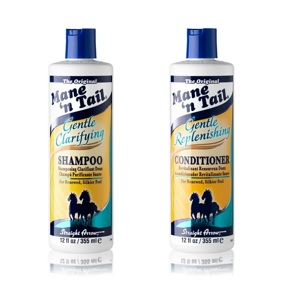 Mane 'n Tail Gentle Clarifying Shampoo & Replenishing Conditioner (12 oz Each) – Removes Build-Up, Restores & Revitalizes for Healthy, Silky Hair