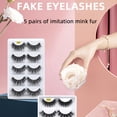 thumbnail image 5 of Fyeme False Eyelashes 3D Faux Mink Fur Artificial Handmade Lashes Long-lasting Charming Comfortable Wear Thick Soft Makeup Accessories Fake Lash for Eyelash Extension, 5 of 8