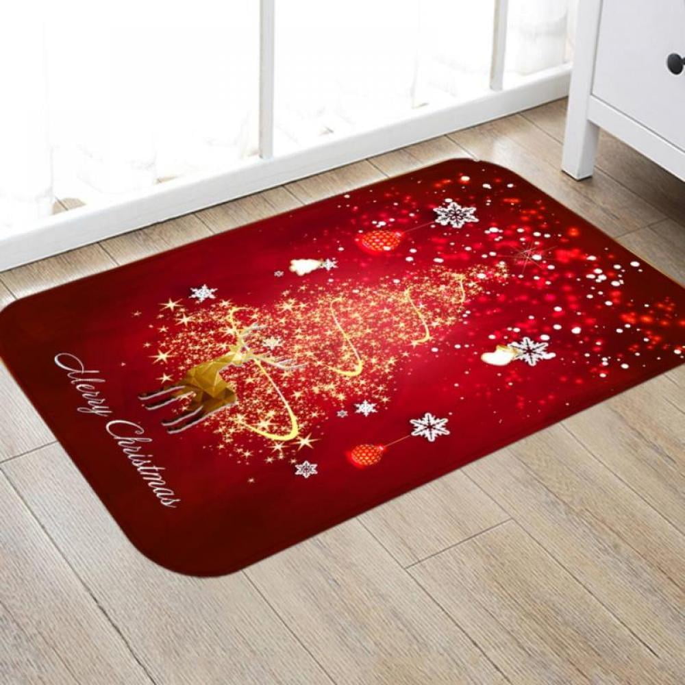 1 x Christmas Door Mats Carpet Assorted Santa Xmas Floor Rugs Home Decorations 