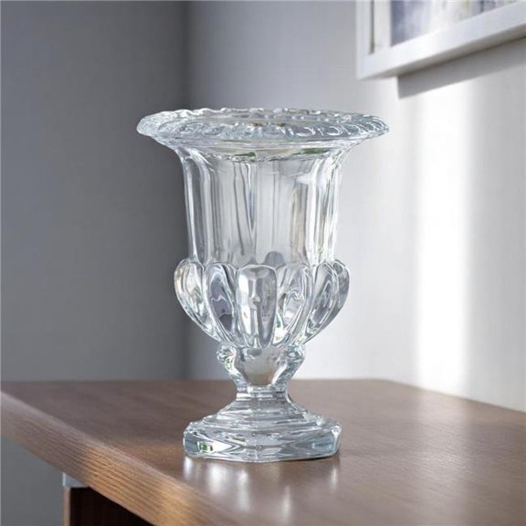 HomeRoots 574260 Clear Glass Urn Table Vases - Set of 2