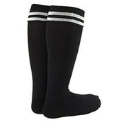 Lovely Annie Girls' 1 Pair Knee High Sports Socks for Baseball/Soccer/Lacrosse 002 XXS Black