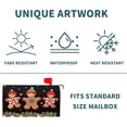 thumbnail image 4 of Christmas Gingerbread Man Black Mailbox Covers Magnetic Standard Size 18" X 21",Peppermint Candy Holly Berry Mailbox Wraps Post Letter Winter Box Cover for Holiday Garden Yard Decor, 4 of 6