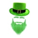 thumbnail image 3 of Sombrero del Día de San Patricio Sombrero de Copa Creativo Sombrero del Día de San Patricio con Barba para Fiesta Negro Verde, 3 of 9