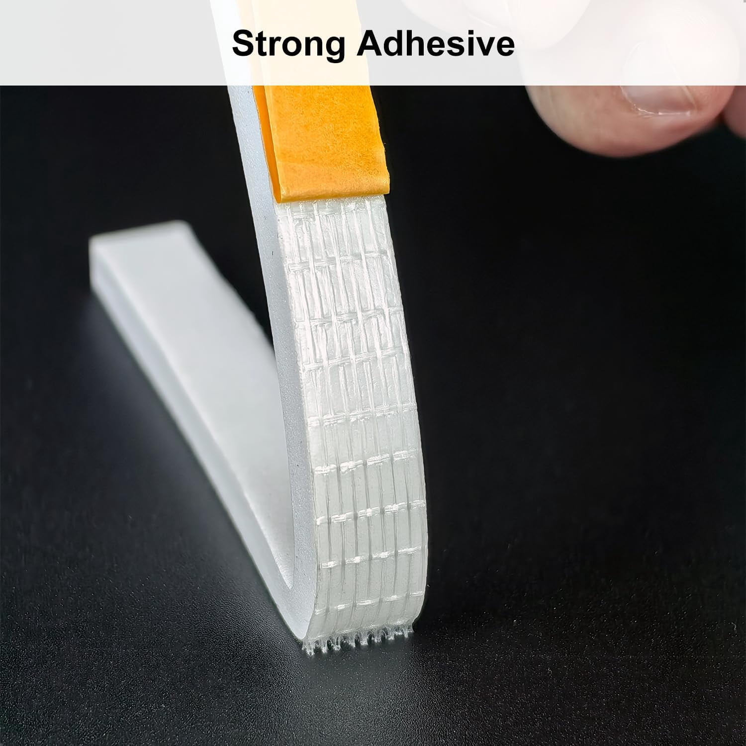Weather Stripping Door Seal Strip, Strong Adhesive, Weatherproof, Reduce Noise, Gap Filler, Foam Insulation Tape for Doors and Windows (1/2 in x 1/2 in x 13 Ft), White
