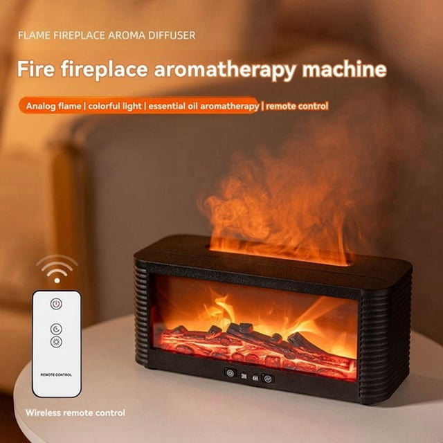 Mini Fireplace Diffuser for Essential Oils Fireplace Humidifier Air Aromatherapy Fire Place Diffuser for Bedroom Home