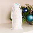 thumbnail image 3 of Weddingstar Single Bottle Christmas Drawstring Wine Tote Bag - Cheers, 3 of 3
