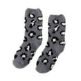 thumbnail image 4 of 5 Pairs Leopard Fuzzy Socks for Women Soft Coral Socks Winter Warm Cozy Fluffy Socks for Christmas Gifts, 4 of 9