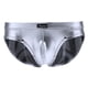 thumbnail image 2 of Hombres Calzoncillos Metálicos Ropa Interior Wet Look Rivet Calzoncillos - Púrpura, L gris Hugo Ropa interior brillante de los hombres, 2 of 9
