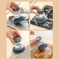 thumbnail image 5 of GXXGREAT Multifunctional Pressing Cleaning Brush Kitchen Scrubber With Soap Dispenser Brush Soap Dispensing Brush Replaceable Dish Scrubber Pad For Dishes Pots Pans Grills, 5 of 8