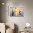 thumbnail image 5 of Boats sailing the Sunset Canvas Glam Beach Wall Art by Art Remedy, White Frame, 30" x 20", 5 of 7