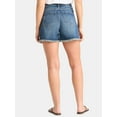 thumbnail image 3 of Time and Tru Women's Destructed 4" Denim Short, sizes 2-20, 3 of 5