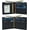 Black, variant on Men's Bifold Leather Hipster wallet with middle flap - 16 credit card slots