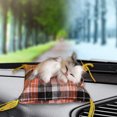 thumbnail image 4 of Fairnull Simulation Cat Model with Cushion Base Faux Fur 3D Look Cute Animal Craft Ornament Miniature Fake Kitten Statue Figurine Car Ornament Home Decoration, 4 of 7