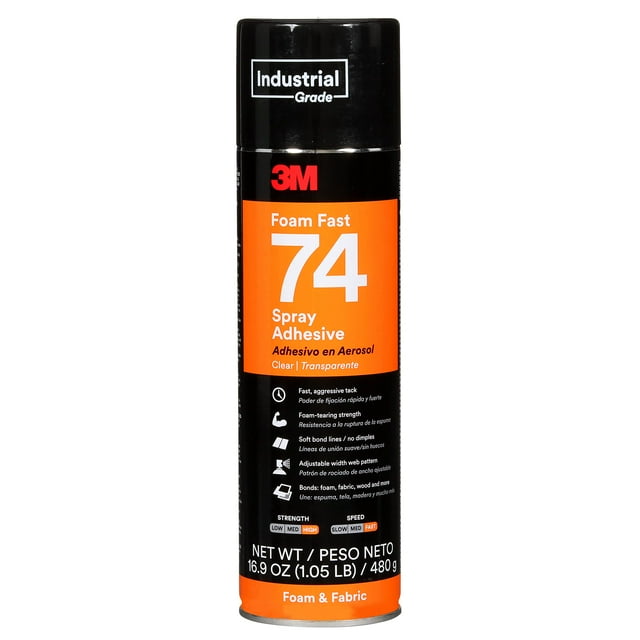 Adhesivo en aerosol 3M Foam Fast 74, transparente, 500 ml