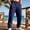 Navy, variant on Liuinsasek Men's Straight Leg Cargo Pants Drawstring Elastic with Multi-Pockets Waist Casual Loose Outdoor Sports Long Pants