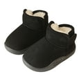 thumbnail image 2 of Fozruso Winter Warm Snow Boots For Girls And Boys Outdoor Cold Weather Lined Ankle Booties Suitable For 15 Months To 6 Years Old,Side Zipper Leather Booties Sizes 12 Little Kid(5.5-6 Years), 2 of 6