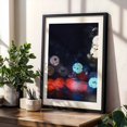 thumbnail image 4 of Rainy Bokeh _ 01 - Athens Greece Photography Abstract Nightlife Modern Art Cityscape Moody Psychedelic Black Framed Wall Art Print 9 x 12 inches, 4 of 9