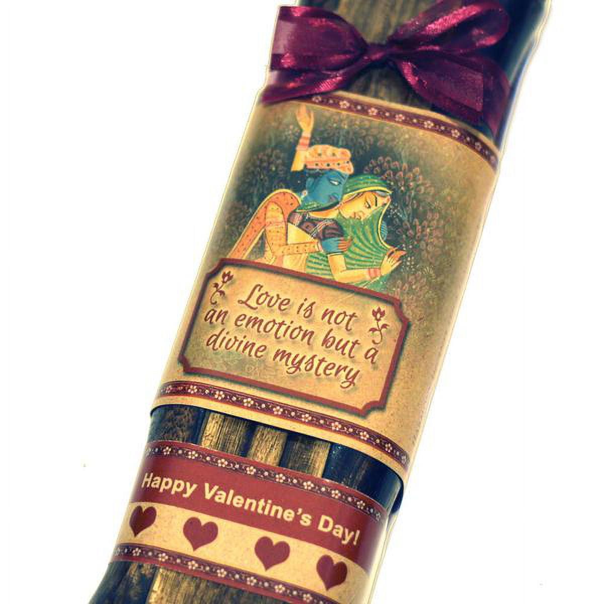Incense Gift Set - Bamboo Burner + 3 Harmony Incense Packs for Love and Mystery & Love Greeting - Divine Mystery