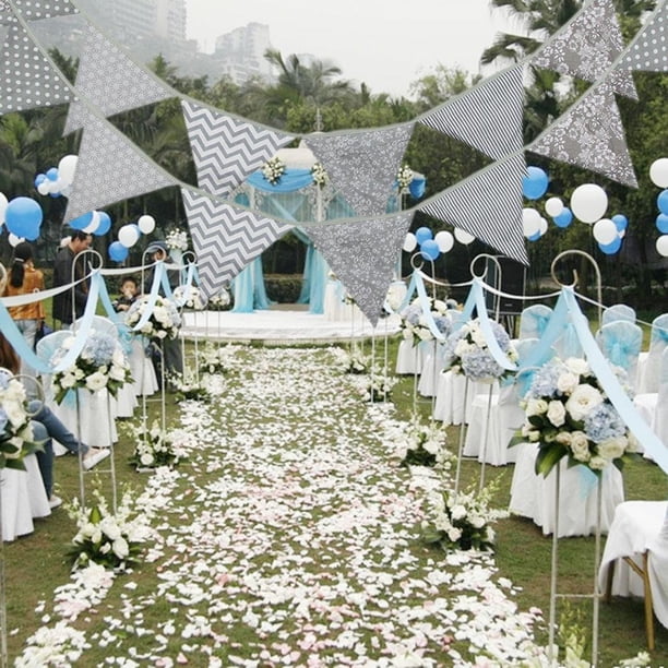 Banderines De Banderines Banderín de 12 lados y 3,2 m, banderines, banderas triangulares, decoración de cumpleaños para bebés