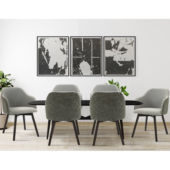 Upholstered Dining Armchairs - Beige -Set of 6