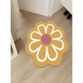thumbnail image 6 of JilgTeok Flower Shaped Rug, Cute Daisy Rug, Flower Bath Rugs, Round Carpet, Non Slip Water Absorbent Bathroom Mat, Soft Machine Wash Rug Mat for Bedroom Kitchen Bathroom Toilet Floors(23.62*23.62in), 6 of 6